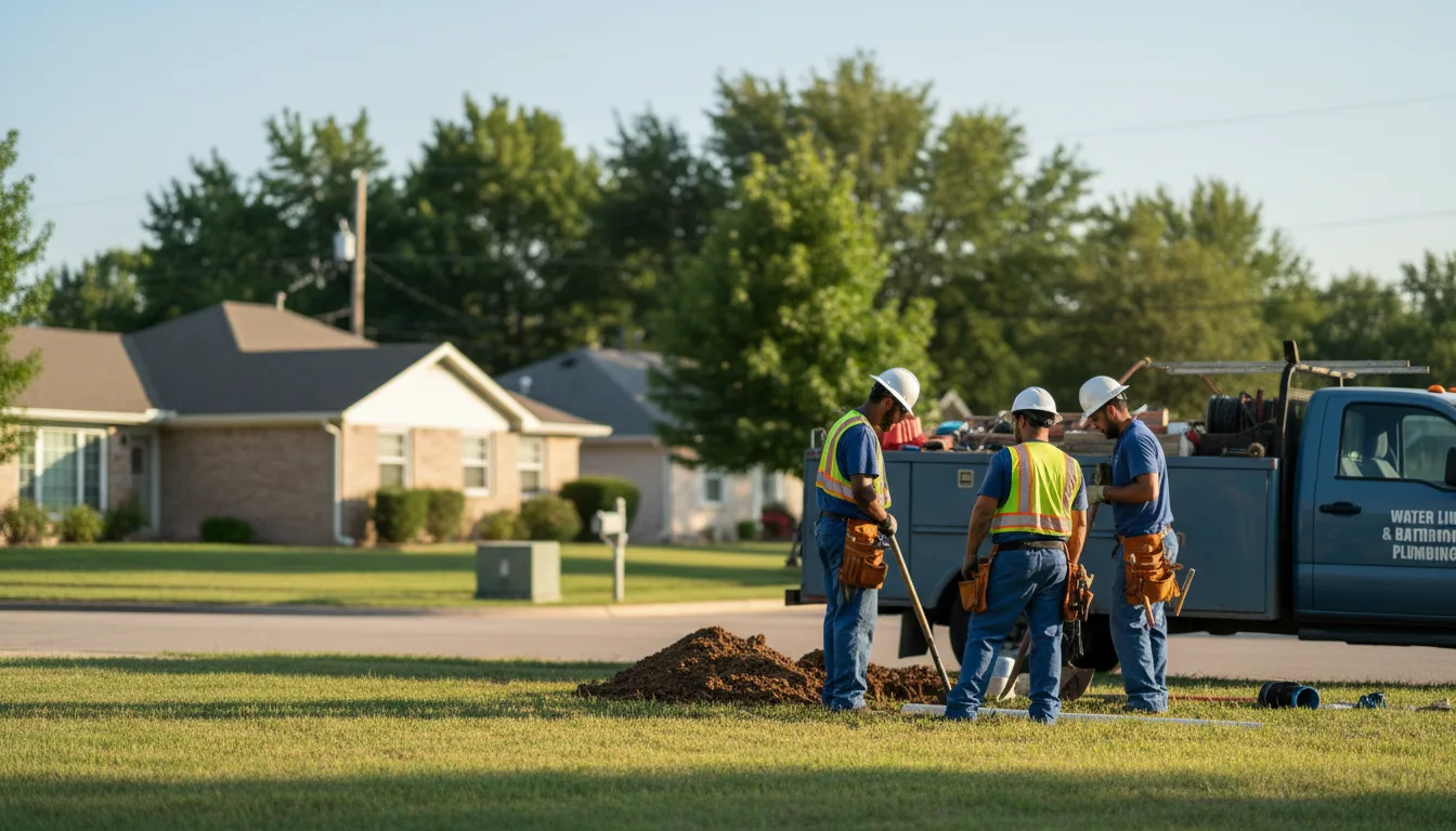 Residential water line and bathroom plumbing service in Deer Park, NY